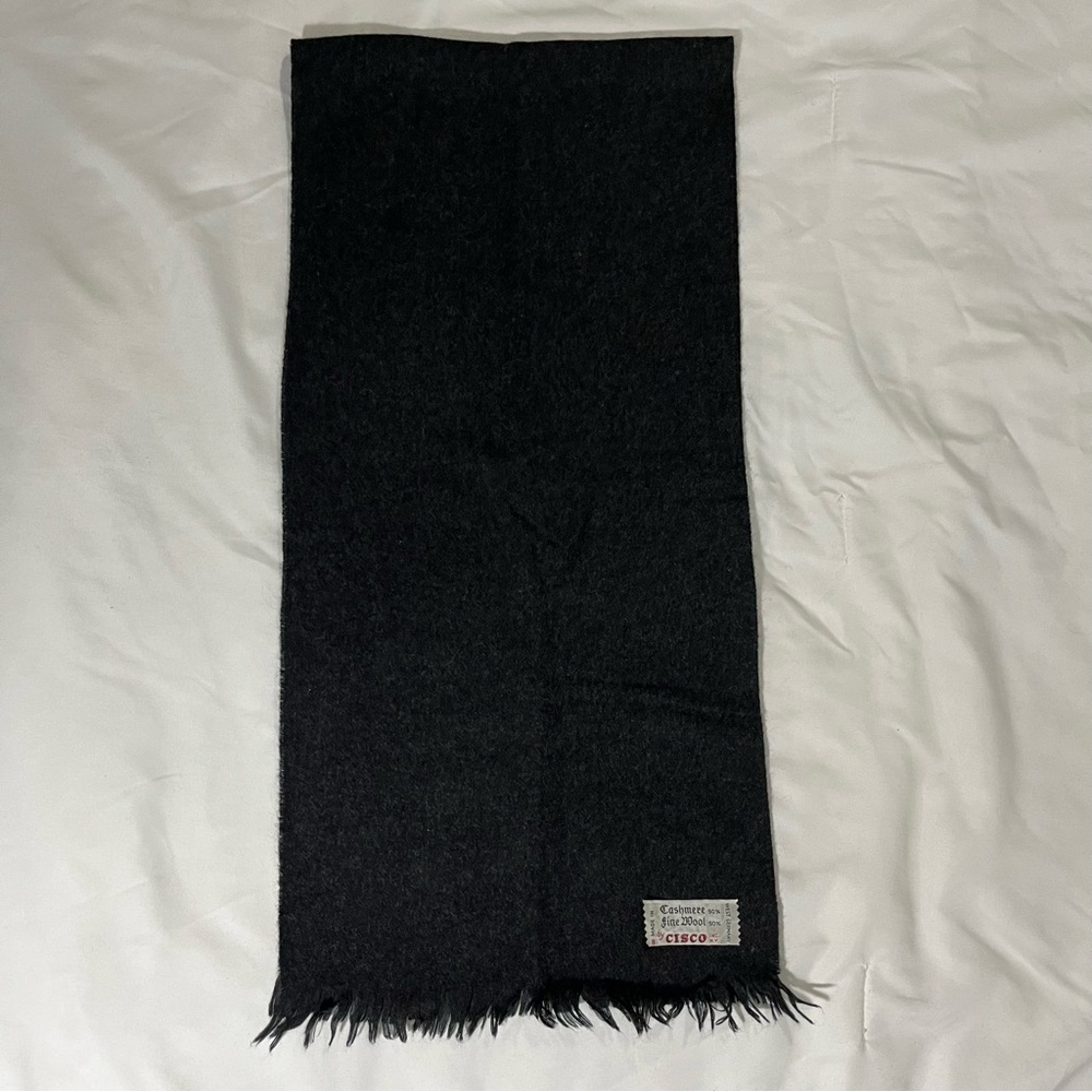 Vintage Cisco Cashmere And Fine Wool Scarf Made In West Germany Old Money Fringe - Picture 3 of 8